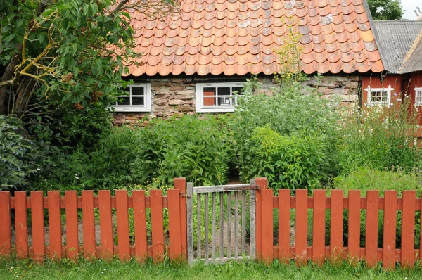 Schweden, traditionelles landwirtschaftliches Dorfmuseum von himmelsberga — Stockfoto