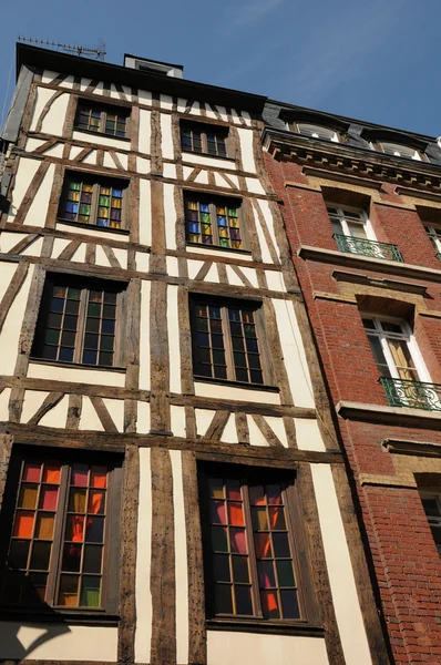 Normandie, vieille maison historique pittoresque à Rouen — Photo