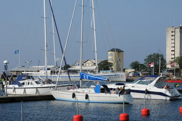 İsveç, borgholm yaz aylarında marina — Stok fotoğraf