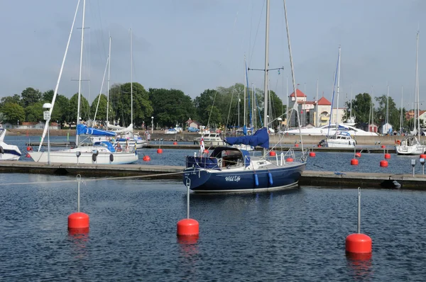 stock image Sweden, the marina of Borgholm in summer