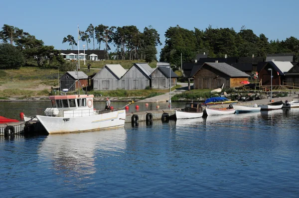 Sweden, the marina of Djupvik in summer — Stock Photo, Image
