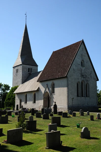 Swenden, the little old church of Frojel — Stock Photo, Image