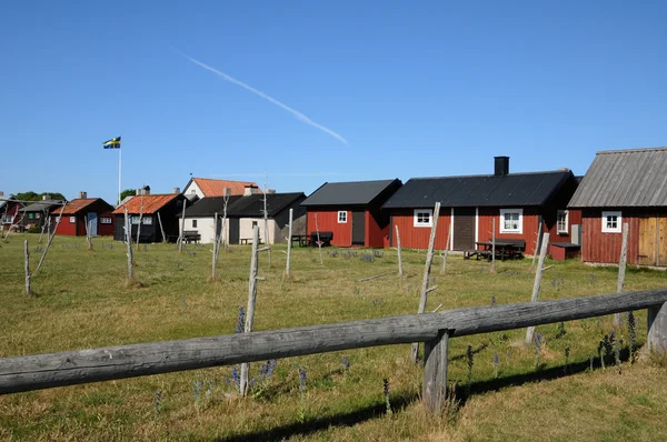 Suécia, a antiga aldeia de pescadores de Gnivard — Fotografia de Stock