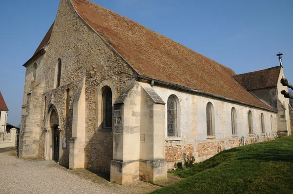 Ile de france, ecquevilly eski kilise — Stok fotoğraf