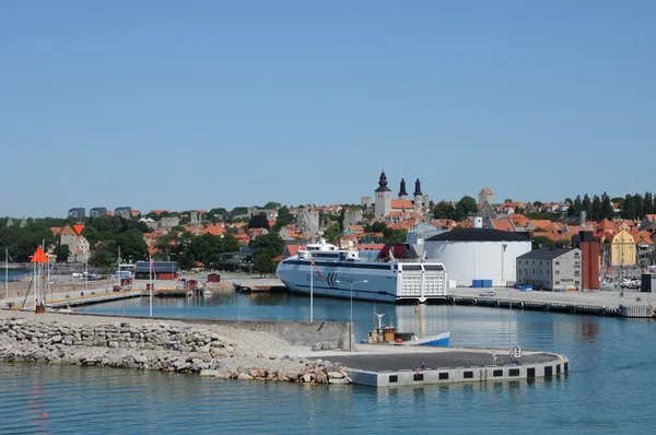 スウェーデン、ゴットランド県ヴィスビーの港 — ストック写真