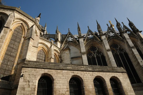 stock image Cathedral stained glass window of Rouen in Normandy