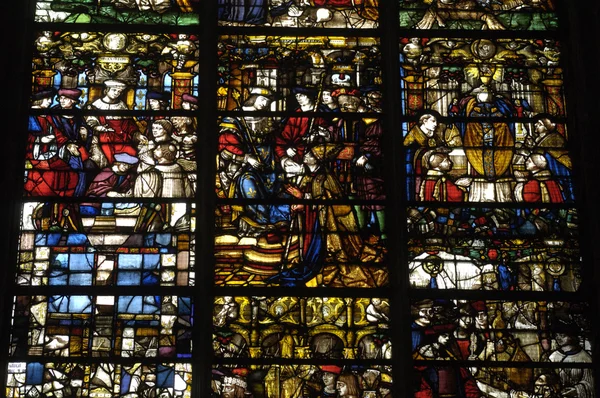 Catedral vidriera de Rouen en Normandía — Foto de Stock