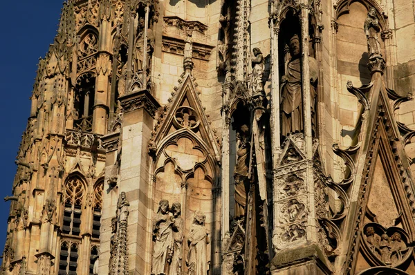 Franciaország, székesegyház tornya bell Rouen-ben Normandia — Stock Fotó