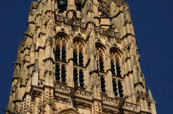 Frankrike, domkyrkans torn klocka av rouen i Normandie — Stockfoto