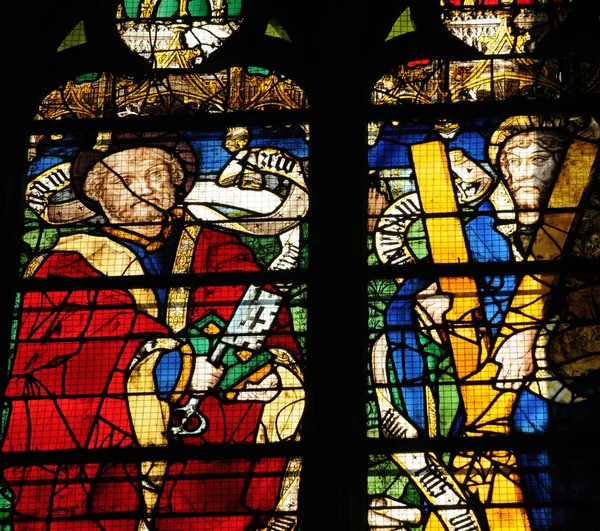 Katedrála mozaikové okno rouen v Normandii — Stock fotografie