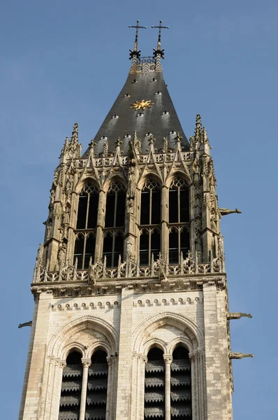 Frankrijk, klok van de toren van de kathedraal van rouen in Normandië — Stockfoto