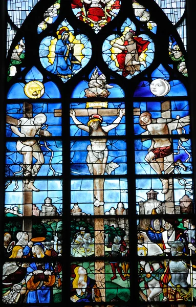 Fransa, sainte jeanne d arc kilisede rouen — Stok fotoğraf
