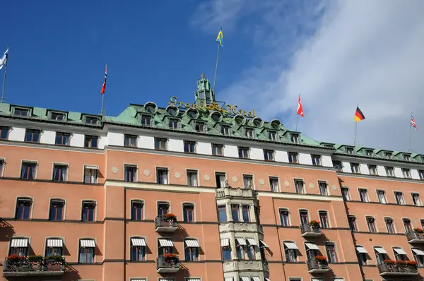 stock image Sweden, old luxurious building in the center of Stockholm