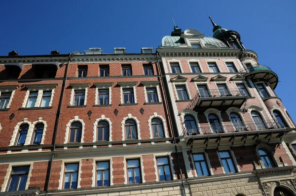 Suecia, antiguo edificio de lujo en el centro de Estocolmo — Foto de Stock