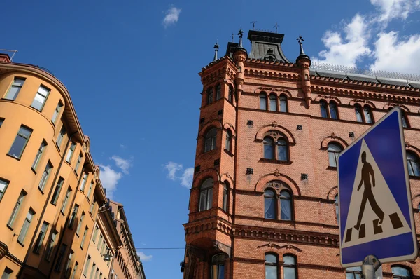 Svezia, antico edificio di lusso nel centro di Stoccolma — Foto Stock