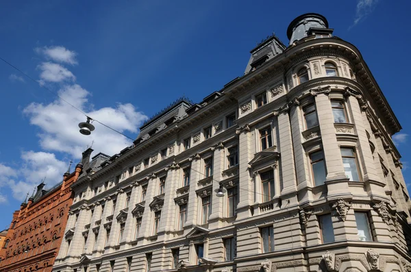 Suecia, antiguo edificio de lujo en el centro de Estocolmo — Foto de Stock
