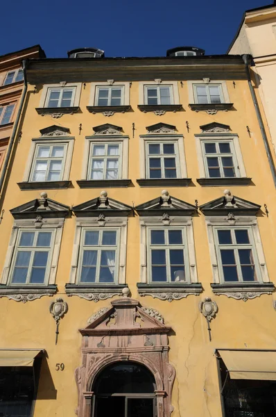 Швеція, старий розкішна будівля в центрі Стокгольма — стокове фото