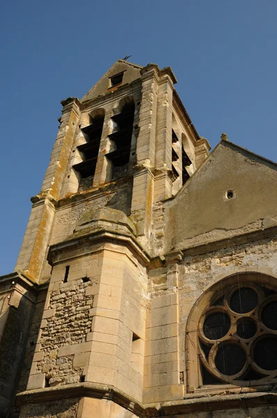 Val d Уаза, Нотр-Дам де l Assomption церква в Vaureal — стокове фото