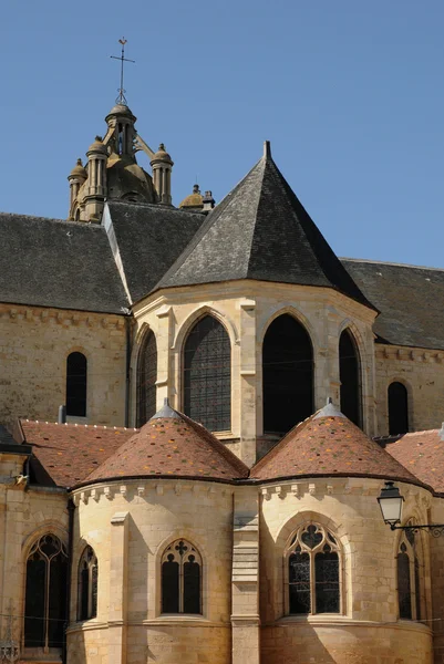 France, the exterior of the Pontoise cathedral — Stock Photo, Image