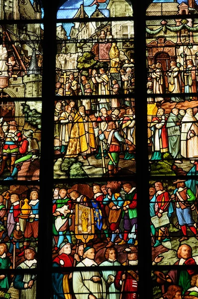 Francia, vidriera en la catedral de Pontoise —  Fotos de Stock