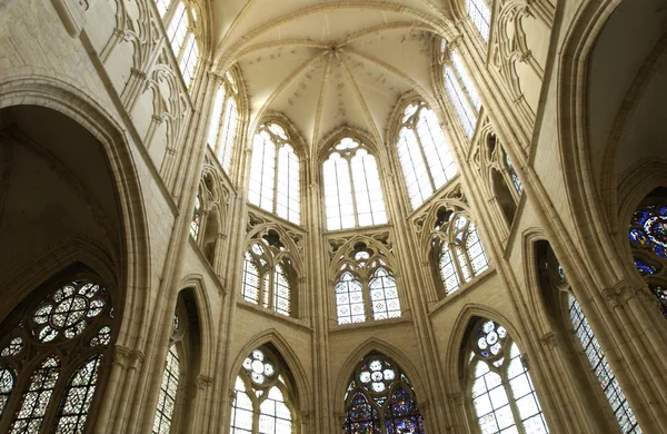 France, the gothic church of Saint Sulpice de Favières — Stock Photo, Image