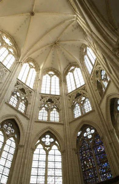 France, the gothic church of Saint Sulpice de Favières — Stock Fotó