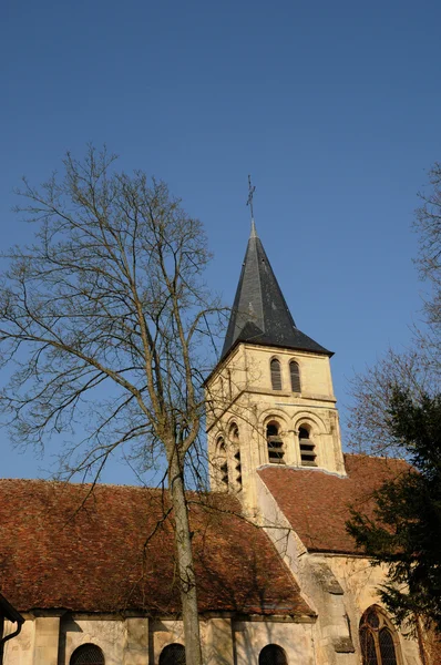 Ile de france, gotický kostel themericourt — Stock fotografie