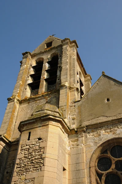 Val d Oise, Notre Dame de l Assomption church in Vaureal — Stock Photo, Image