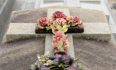 France, old tomb in Les Mureaux cemetary clipart