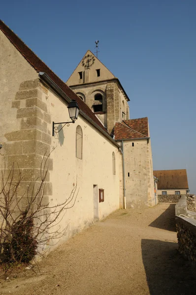 Ile de France, a antiga igreja de Courdimanche — Fotografia de Stock