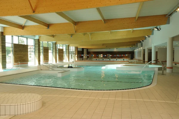 France, interior of a swimming pool in Dourdan — Stock Photo, Image