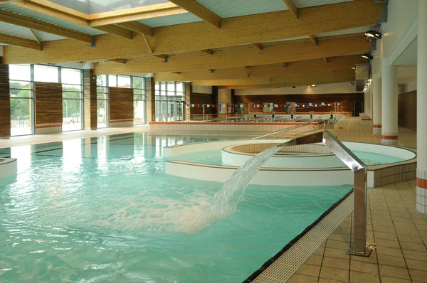 France, interior of a swimming pool in Dourdan — Stock Photo, Image