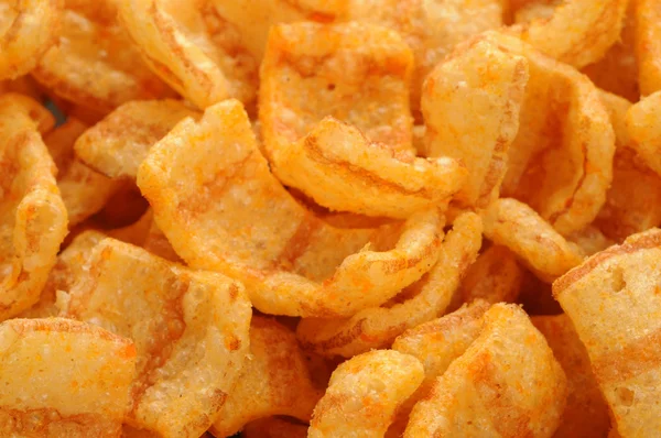 stock image Close up of bacon andpaprika flavored snacks