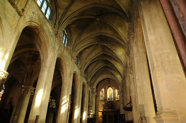 França, o interior da catedral de Pontoise — Fotografia de Stock
