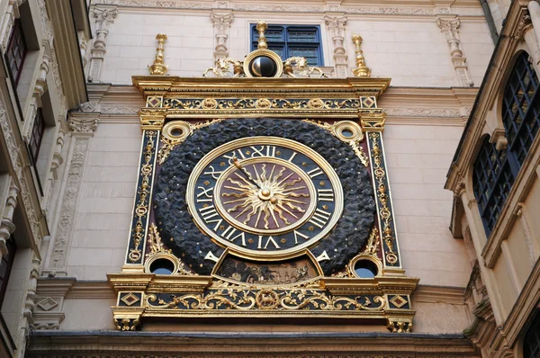 stock image Normandy, Le Gros Horloge, the symbol of Rouen