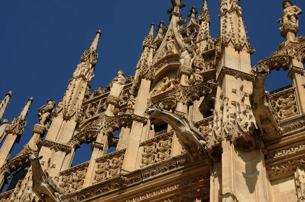 Francia, palacio de justicia gótico de Rouen en Normandía — Foto de Stock