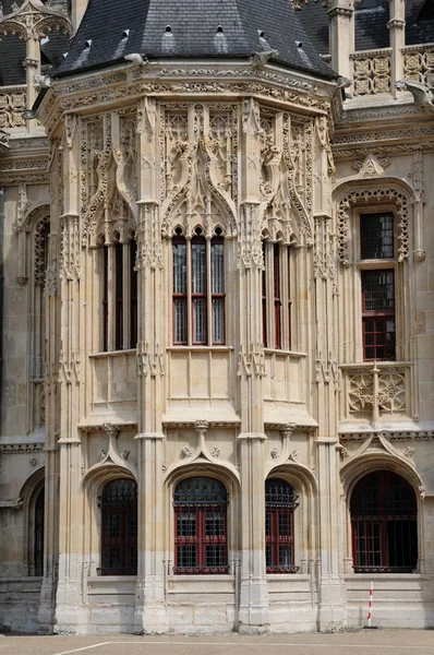 France, gothic courthouse of Rouen in Normandy — Stock Photo, Image