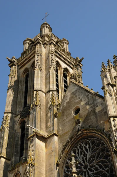 França, o exterior da catedral de Pontoise — Fotografia de Stock