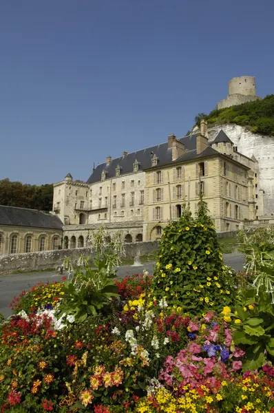 Francia, castillo de La Roche Guyon, imagen vertical — Foto de Stock