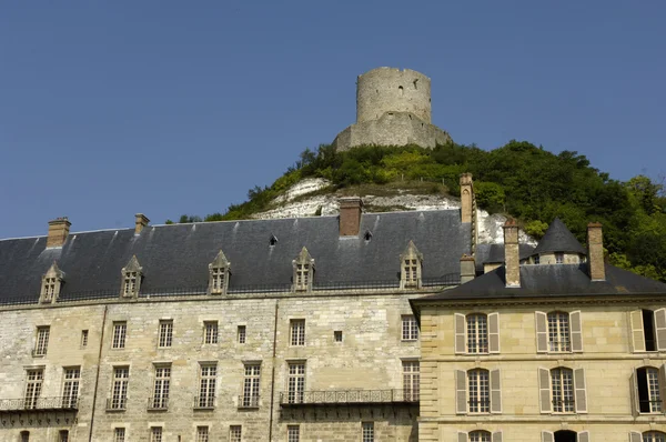 Frankrike, slottet av la roche guyon, horisontell bild — Stockfoto
