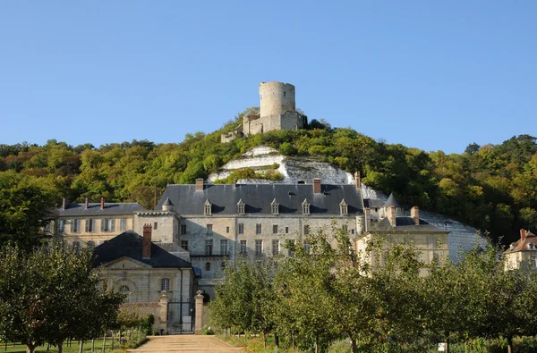 Frankrike, slottet av la roche guyon, horisontell bild — Stockfoto