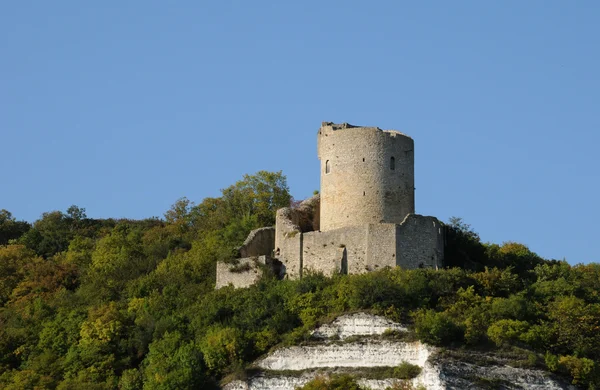 Франция, La Roche Guyon, хранитель XII века — стоковое фото