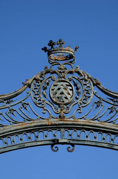 Francia, cerradura de la puerta del castillo de La Roche Guyon — Foto de Stock