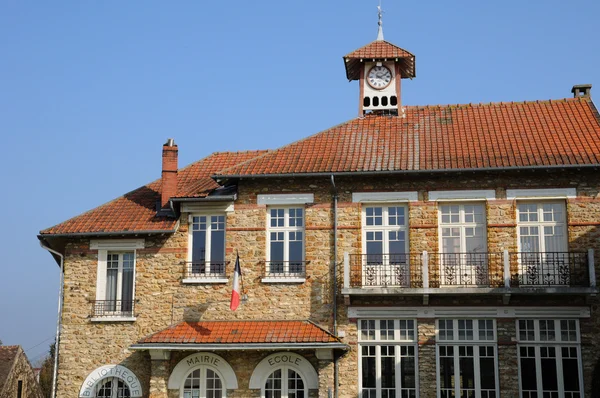 Ile de France, the city hall of Chapet — Stock Photo, Image