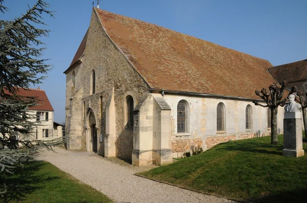 Ile de france, stary kościół ecquevilly — Zdjęcie stockowe