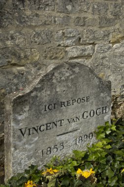 France, Vincent Van Gogh tomb in Auvers sur Oise clipart