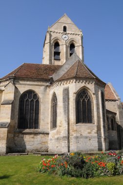 France, the church of Auvers sur Oise clipart