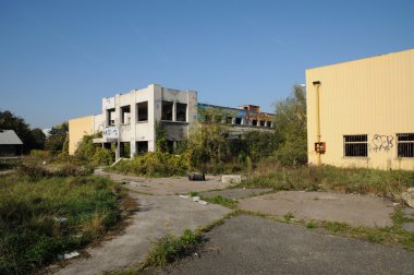 France, industrial wasteland in Les Mureaux clipart