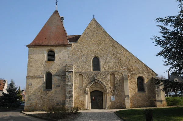 Ile de France, vechea biserică din Ecquevilly — Fotografie, imagine de stoc