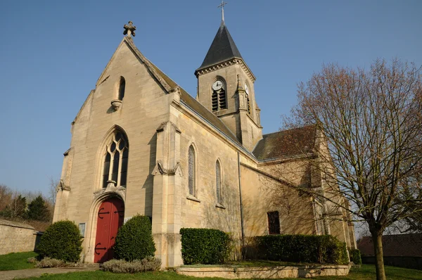 França, igreja de Frélemainville em Val d Oise — Fotografia de Stock